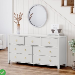 6/7 Drawer Dresser for Bedroom 47'' Wide Dresser Chest of Drawers Wooden Chest - 1 of 4
