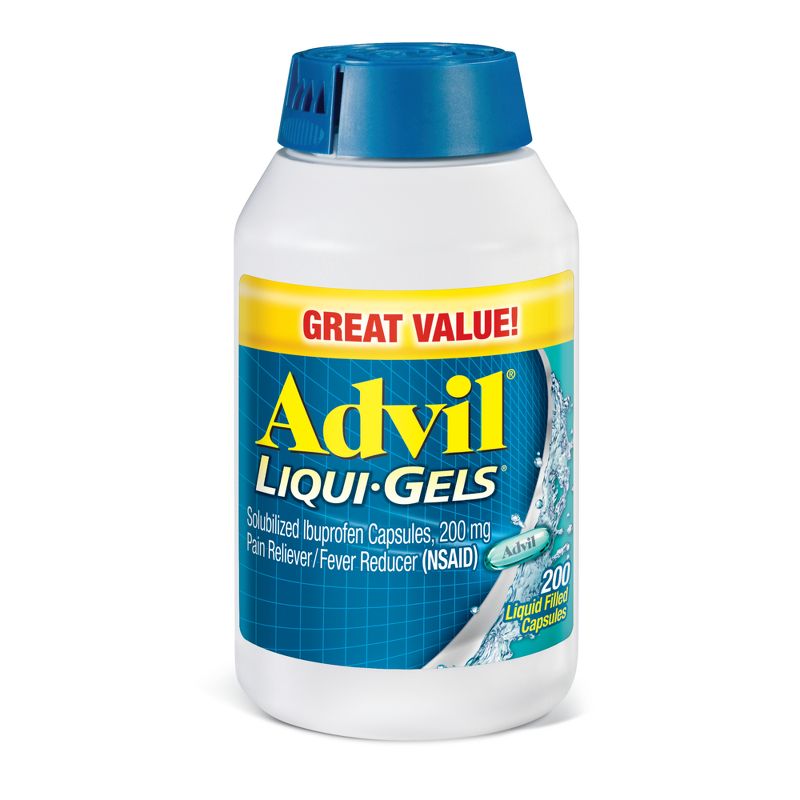 Advil Liqui-Gels Pain Reliever/Fever Reducer Liquid Filled Capsules - Ibuprofen (NSAID), 1 of 14