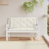 vidaXL Garden Bench Cushions 2 pcs Melange Cream 47.2"x19.7"x2.8" Fabric - 3 of 4