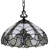 Amora Lighting Tiffany Style White Hanging Lamp 16" Wide - 3 of 3