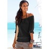 LASCANA Women's Off The Shoulder Top Solid - image 2 of 4