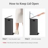 2x8 Gallons Dual Compartment Trash Can, Stainless Steel Garbage Can, 2 Inner Buckets, Soft Close Lid, Foot Pedal Garbage Bin, for Bathroom - 2 of 4