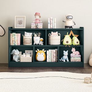 Tinyhomie Wooden Storage Cabinet with 5 Sections, Montessori Kids Bookshelf and Toy Organizer for Nursery, Playroom & Classroom - 1 of 4