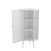 NicBex Bathroom Storage Cabinet,Coner Cabinet with Tempered Glass Door & Storage Shelves for Bathroom - 4 of 4