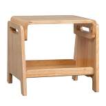 ECR4Kids Sit or Step Stool - Reversible Step and Sitting Stool for Kids - Natural