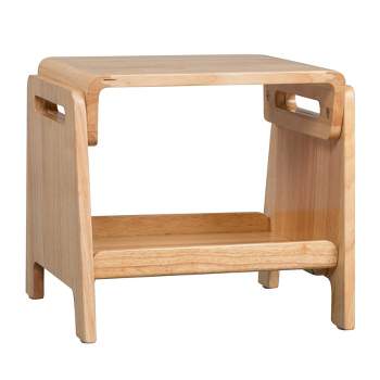 ECR4Kids Sit or Step Stool, Kids Furniture, Natural