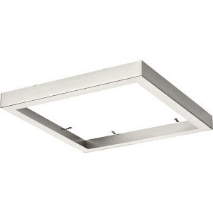 Progress Lighting, Everlume, 1-Light, Flush Mount, Brushed Nickel, Edgelit Square Trim Ring - 1 of 4