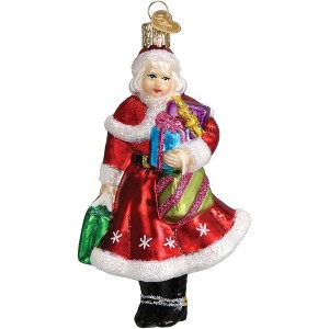 Old World Christmas Glass Blown Ornament For Christmas Tree for Christmas Tree, Mrs. Claus Goes Shopping - 1 of 4