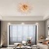 DAKAFUL Crystal Flush Mount Ceiling Light with Sputnik Firework design,Modern LED Light Fixture for Bedroom/Kitchen Island/Living Room - 3 of 4