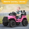 12V Kids Ride On Truck with Parent Remote Control, Spring Suspension, LED Lights, Bluetooth, Off-Road Electric Car - 3 of 4