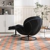 CAVINAS Upholstered Accent Chair, Velvet Swivel Chairs with Swivel Ottoman for Living Room, Wingback Chair, Lounge Armchairs, TV Chair - 3 of 4