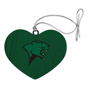 Chicago State University Primary Logo Heart Love Wood Christmas Tree Holiday Ornament - 1 of 3
