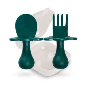 Grabease Baby Spoons, Feeding Supplies, Baby Led Weaning Supplies, Toddler Utensils for Baby & Toddler, 1 Set, Green - 1 of 4