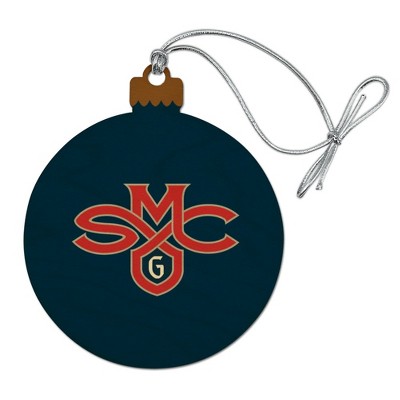 Saint Mary's College Primary Logo Wood Christmas Tree Holiday Ornament