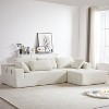 108"W Modern Chenille Upholstered Sectional Sofa Set, L-Shaped Free Combination Sofa Couch With 6 Pillows - ModernLuxe - 4 of 4
