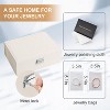 2-Layer Leather Jewelry Box with Lock, Travel Organizer with Removable Tray & Jewelry Bags - 4 of 4