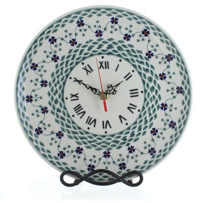 Blue Rose Polish Pottery Z144 Manufaktura Clock