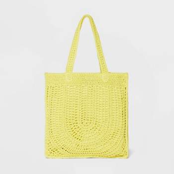 Crochet Tote Handbag - Universal Thread™ Lemon Yellow