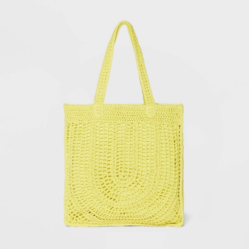Crochet Tote Handbag - Universal Thread™ Lemon Yellow : Target