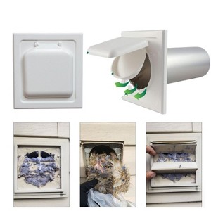 Dual Door Dryer Vent Cover No-Pest Wide Mount Exhaust Cover - 1 of 4