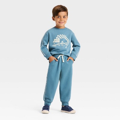 Kids Boys 2pc Sweatpants Sets Crew Neck Pullover Sweatshirts