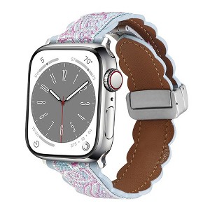 HTUTWOO Personality Embroidery Apple Watch Bands, Sports Watch Straps 38/40/41/42/44/45/46/49mm, for iWatch Series 11 10 9 8 7 6 5 4 3 2 1 SE Ultra - 1 of 4