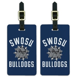 Southwestern Oklahoma State University Bulldogs Logo Luggage ID Tags Suitcase CarryOn Cards  Set of 2 - 1 of 4