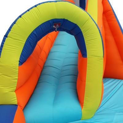 Banzai Inflatable Multi-Color Water Park with Slide and Pool