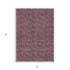 Merlot Mauve And Ivory Floral Washable Indoor Outdoor Area Rug - 3 of 4