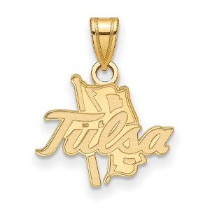 Black Bow Jewelry 10k Yellow Gold Tulsa Golden Hurricanes NCAA Small Pendant - 1 of 3