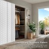 86"x96" Chicology Light Filtering Panel Track Hexagon Blind White - 4 of 4