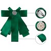 Allegra K Women's Pre-tied Pin Brooch Ribbon Beads Party Bowknot Bow Tie - 4 of 4