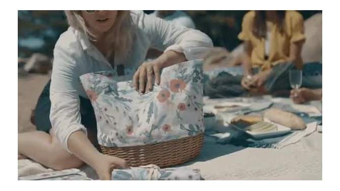 Picnic Time Promenade Floral Pattern Picnic Basket, 2 of 18, play video