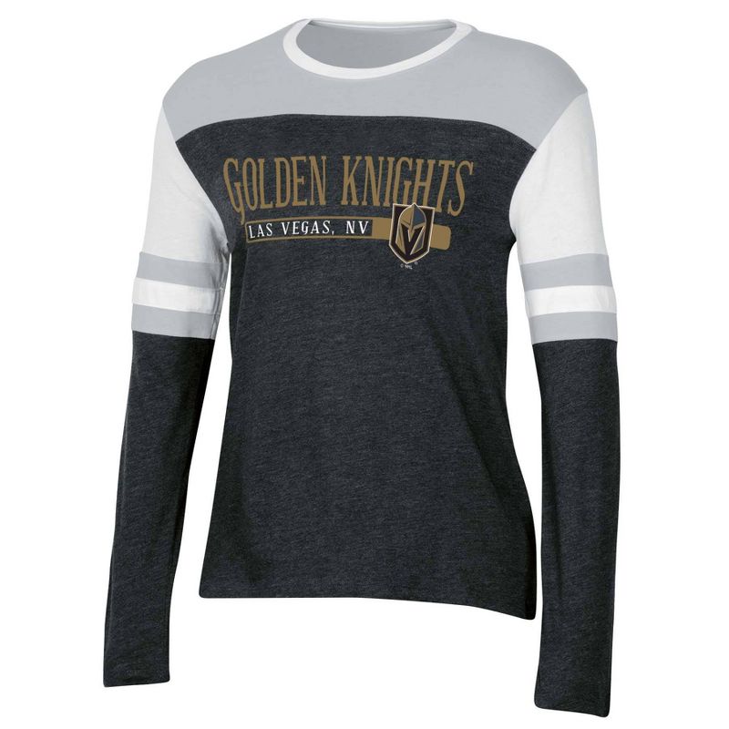 NHL Vegas Golden Knights Women&#39;s Long Sleeve Polo T-Shirt, 1 of 4