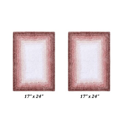 Torrent Collection 100% Soft Cotton Tufted Weave Bath Rug Set, Ombre Pattern, Super Soft & Absorbent, Machine Washable Bathroom Mats