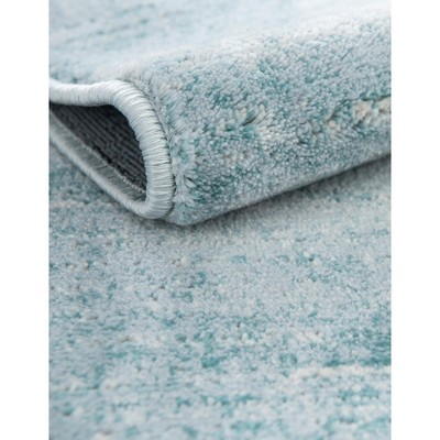 Turquoise Rectangular Easy Care Synthetic Indoor Area Rug