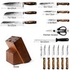 Kitchen Knife Set, 15-Piece Knife Set with Wooden Storage Block, High Carbon Stainless Steel, for Cooking Cut - 3 of 4