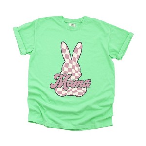 Simply Sage Market Women's Checkered Bunny Mama Short Sleeve Garment Dyed Tee - 1 of 4