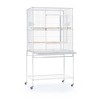 Powder-coated steel construction Flight Cage w/ Stand - White - 4 of 4