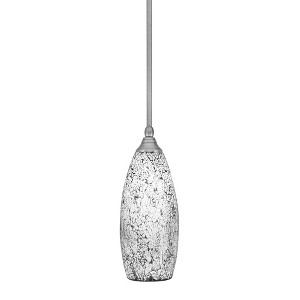 Toltec Lighting Any 1 - Light Pendant in  Brushed Nickel with 5.5" Black Fusion Shade - 1 of 1