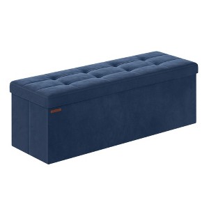 SONGMICS Storage Ottoman Bench Folding Storage Footrest 2 Extra Storage Boxes Hold up to 660 lb - 1 of 4
