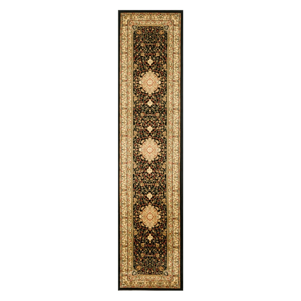  Fay Floral Loomed Rug Black/Ivory