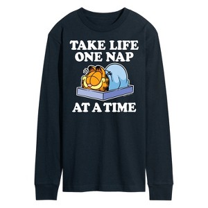 Men's - Garfield - Take Life One Nap Long Sleeve Graphic T-Shirt - 1 of 4