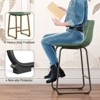Gikpal Barstools, Counter Height Bar Stools with Back, Modern PU Leather Armless Chairs with Footrest and Metal Legs, for Kitchen Living Room Pub - 3 of 4