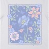 Botanical Floral Frame Crew Neck Short Sleeve Women's White Perfect Tee - 2 of 3