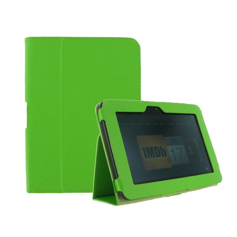 Unlimited Cellular Leather Flip Book Case/Folio for Kindle Fire HD 7" (2012 Version) - Green, 1 of 4
