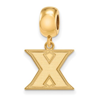 Black Bow Jewelry 14k Yellow Gold Plated Sterling Silver Xavier Musketeers NCAA Bead Charm