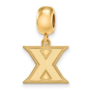 Black Bow Jewelry 14k Yellow Gold Plated Sterling Silver Xavier Musketeers NCAA Bead Charm - 1 of 3