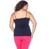 Women's Plus Size Lace Trim Tank Top - One Size Fits Most Plus - White Mark - 3 of 3