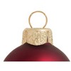 Northlight 40ct Bordeaux Red Matte Glass Christmas Ball Ornaments 1.5" (40mm) - 3 of 4